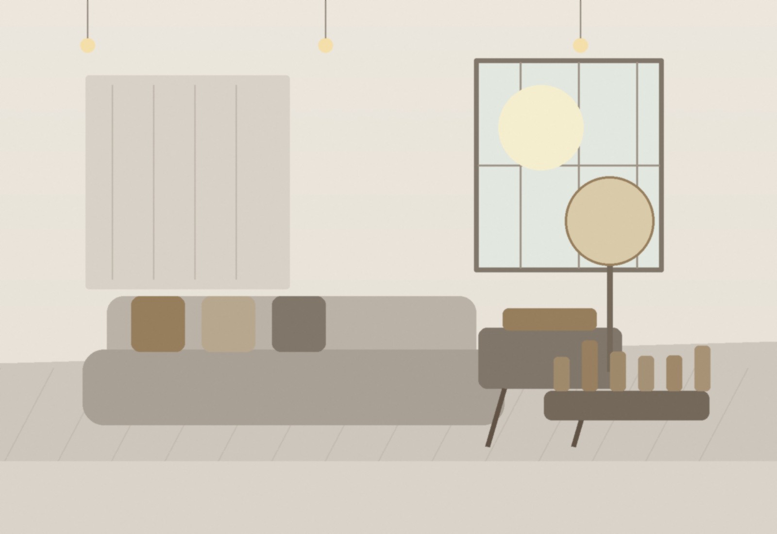Modern apartment living room